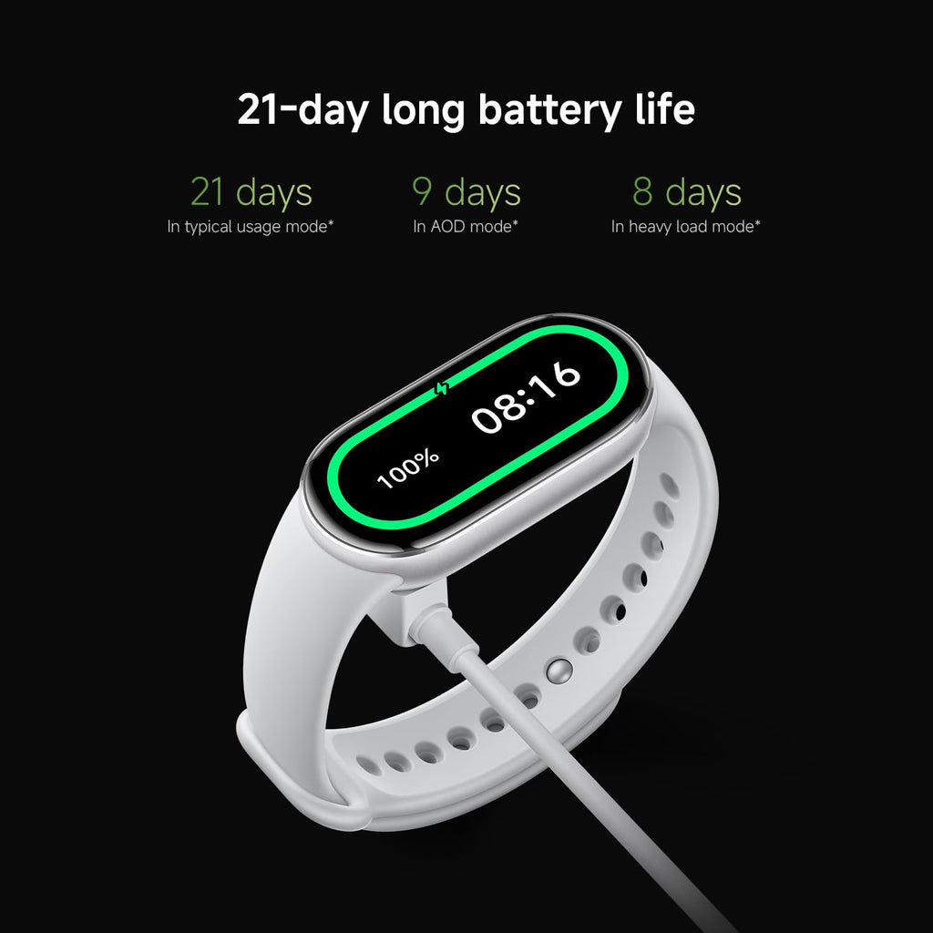 XIAOMI Smart Band 10 (Smart Watch, Fitness Tracker), display AMOLED 1.72'', autonomia fino a 21 giorni con ricarica rapida, monitoraggio accurato del benessere, Android & iOS, 5ATM, bussola